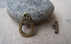 Accessories - 20 Sets Of Antique Bronze Toggle Clasps 14x18mm A224