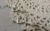 Accessories - 20 Sets Silver Tone Flower Heart Toggle Clasps A6264