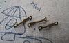 Accessories - 200 Pcs Of Antique Bronze S Shaped Twisted Link Connectors 13mm A2448