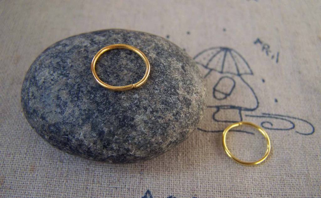 Accessories - 200 Pcs Of Gold Plated Finish Iron Jump Rings Size 12mm 18gauge A5439