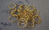 Accessories - 200 Pcs Of Gold Plated Finish Iron Jump Rings Size 12mm 18gauge A5439