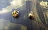 Accessories - 200 Pcs Of Gold Tone Iron Clamshell Bead Tips 6mm For Bead Chain Sized 2.4mm A3696