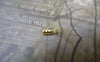 Accessories - 200 Pcs Of Gold Tone Tiny Fold Over Crimp Head Clasps 7mm A7232
