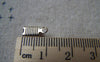 Accessories - 200 Pcs Of Platinum White Gold Tone Brass Fold Over Crimp Head Clasps 4x7mm A5741