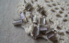 Accessories - 200 Pcs Of Platinum White Gold Tone Brass Fold Over Crimp Head Clasps 4x7mm A5741