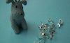 Accessories - 200 Pcs Of Silver Tone Fold Over Clamshell Clasps Bead Tips 3x9mm A2124