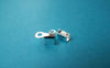 Accessories - 200 Pcs Of Silver Tone Fold Over Crimp Head Clasps Medium Size 4x8.5mm A2110