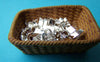 Accessories - 200 Pcs Of Silver Tone Fold Over Crimp Head Clasps Medium Size 4x8.5mm A2110