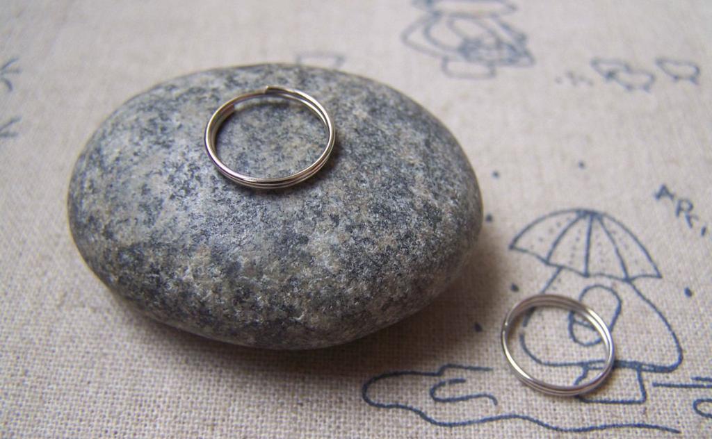 Accessories - 200 Pcs Of Silvery Gray Nickel Tone Split Rings 12mm A1729