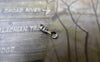Accessories - 200 Pcs Of Silvery Gray Nickel Tone Tiny Fold Over Crimp Head Clasps 7mm A7233