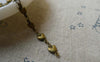 Accessories - 3.3 Ft (1m) Antique Bronze Brass Heart Link Chain Soldered Links 5.5x10mm A5554