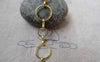 Accessories - 3.3 Ft (1m) Of Anti Tarnish 16K Gold Tone Brass Round Link Loops Chain A6720