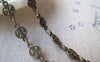 Accessories - 3.3 Ft (1m) Of Antique Bronze Brass Round Filigree Flower Fan Link Chain A2022