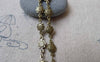 Accessories - 3.3 Ft (1m) Of Antique Bronze Brass Round Sunflower Link Chain A7070