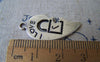 Accessories - 3 Sets (6 Pcs) Of Antique Silver Lock Heart Charms Pendants 15x30mm A578
