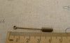 Accessories - 30 Pcs Antique Bronze Brass Eyepin Pin Clutch Brooch 40mm A7408