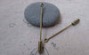 Accessories - 30 Pcs Antique Bronze Brass Eyepin Pin Clutch Brooch 50mm A7554