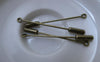 Accessories - 30 Pcs Antique Bronze Brass Eyepin Pin Clutch Brooch 50mm A7554