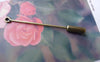 Accessories - 30 Pcs Antique Bronze Brass Eyepin Pin Clutch Brooch 50mm A7554