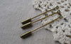 Accessories - 30 Pcs Antique Bronze Brass Eyepin Pin Clutch Brooch 50mm A7554