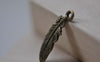 Accessories - 30 Pcs Antique Bronze Feather Wing Charms 6x22mm A7419