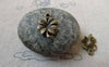 Accessories - 30 Pcs Antique Bronze Four-Leaf Clover Lucky Flower Charms 10x19mm A6484