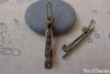 Accessories - 30 Pcs Antique Bronze Snap Hair Clip Barette Blanks With 35mm Flat Back A7485