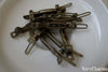Accessories - 30 Pcs Antique Bronze Snap Hair Clip Barette Blanks With 35mm Flat Back A7485