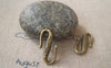 Accessories - 30 Pcs Antique Bronze Textured S Hook Clasps 12x22mm A5230
