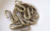 Accessories - 30 Pcs Antique Bronze Textured S Hook Clasps 12x22mm A5230