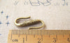 Accessories - 30 Pcs Antique Bronze Textured S Hook Clasps 12x22mm A5230