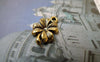 Accessories - 30 Pcs Antique Gold Four-Leaf Clover Lucky Flower Charms 10x19mm A6476