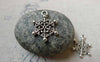 Accessories - 30 Pcs Antique Silver Filigree Snowflake Charms 15x16mm A6466