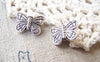 Accessories - 30 Pcs Antique Silver Pewter Butterfly Beads 11x15mm A5329