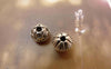Accessories - 30 Pcs Antique Silver Round Lotus Flower Rondelle Beads 5x8mm A6236