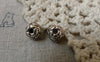 Accessories - 30 Pcs Antique Silver Round Lotus Flower Rondelle Beads 5x8mm A6236