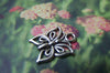 Accessories - 30 Pcs Butterfly Charms Antique Silver Filigree Pendants 12mm A4776