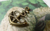 Accessories - 30 Pcs Of Antique Bronze Coiled Anchor Charms 18x24mm A6904