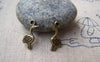 Accessories - 30 Pcs Of Antique Bronze Crane Bird Charms 8x15mm A267