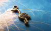 Accessories - 30 Pcs Of Antique Bronze Crane Bird Charms 8x15mm A267