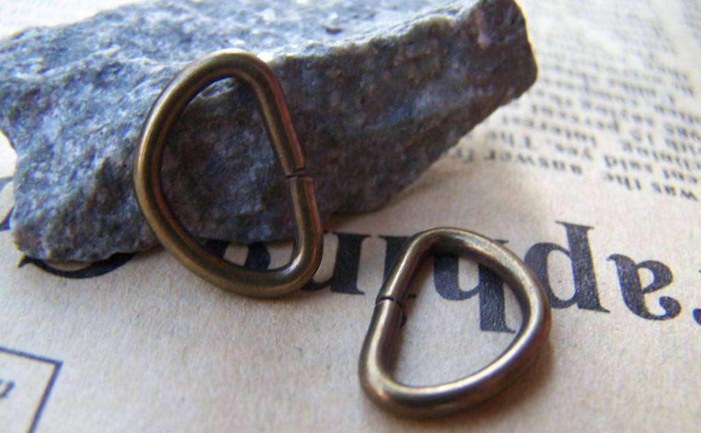 Accessories - 30 Pcs Of Antique Bronze D Jump Rings 11x16mm A3501