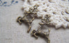 Accessories - 30 Pcs Of Antique Bronze Deer Charms 14x22mm A1073