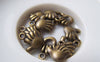 Accessories - 30 Pcs Of Antique Bronze Fat Baby Hand Charms 11x13mm A5776