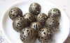 Accessories - 30 Pcs Of Antique Bronze Filigree Ball Spacer Beads Size 18mm A2719