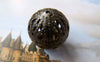 Accessories - 30 Pcs Of Antique Bronze Filigree Ball Spacer Beads Size 18mm A2719