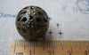Accessories - 30 Pcs Of Antique Bronze Filigree Ball Spacer Beads Size 18mm A2719