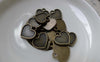 Accessories - 30 Pcs Of Antique Bronze Heart Shaped Base Settings Match 11.5mm Cameo A6072