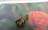 Accessories - 30 Pcs Of Antique Bronze Leaf Necklace Bail Charms 6x14mm A5987