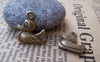 Accessories - 30 Pcs Of Antique Bronze Lovely Duck Charms Double Sided 14x16mm A1586