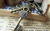 Accessories - 30 Pcs Of Antique Bronze Lovely Key Charms 8x21mm A210
